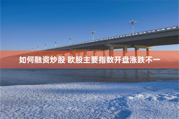 如何融资炒股 欧股主要指数开盘涨跌不一