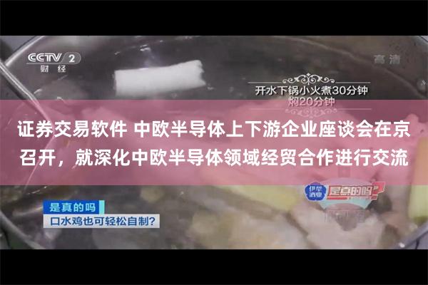 证券交易软件 中欧半导体上下游企业座谈会在京召开，就深化中欧半导体领域经贸合作进行交流
