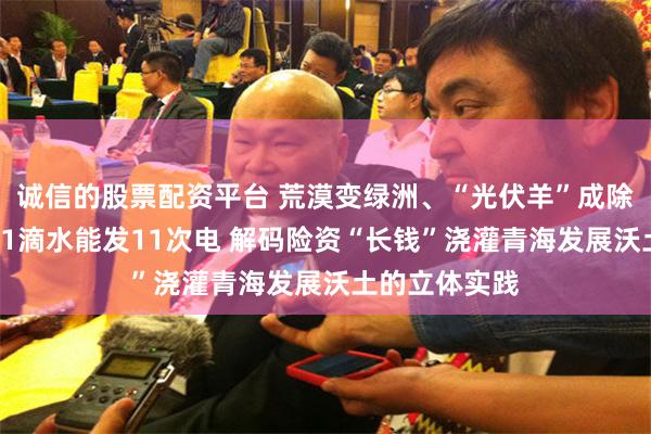 诚信的股票配资平台 荒漠变绿洲、“光伏羊”成除草“义工”、1滴水能发11次电 解码险资“长钱”浇灌青海发展沃土的立体实践
